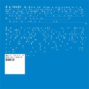 Autechre - Quaristice (Warp)